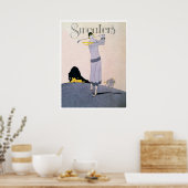  Woman Golfer Print uit 1920 (Keuken)