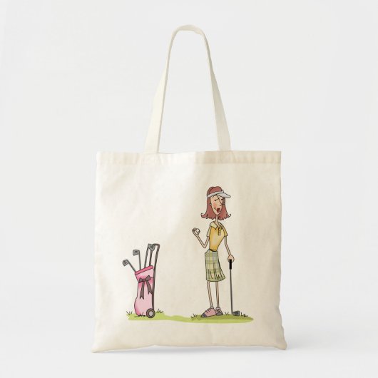 Woman Golfer Tote Bag (Voorkant)