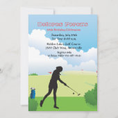 Woman Golfer Uitnodiging (Voorkant)
