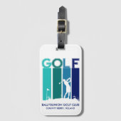 Woman Golfer's Bagagelabel (Voorkant (verticaal))