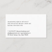 Woman Grooming Doggie Visitekaartje (Achterkant)