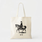  Woman Horseback Rider Personaliseert Canvas tas (Voorkant)