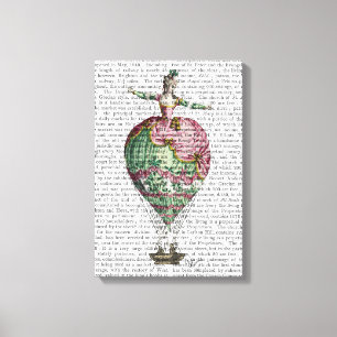 Woman Hot Air-ballon Canvas Afdruk