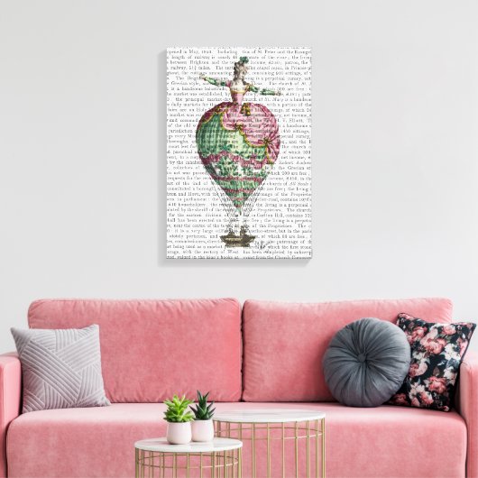 Woman Hot Air-ballon Canvas Afdruk (Insitu (Woonkamer))