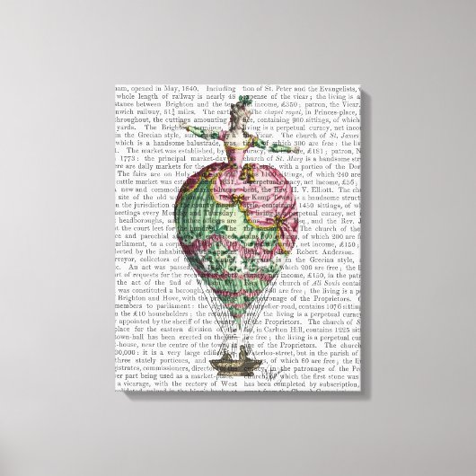 Woman Hot Air-ballon Canvas Afdruk (Voorkant)