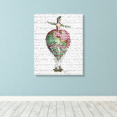 Woman Hot Air-ballon Canvas Afdruk (Insitu (Houten vloer))