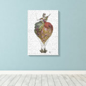 Woman Hot Air-ballon Canvas Afdruk (Insitu (Houten vloer))