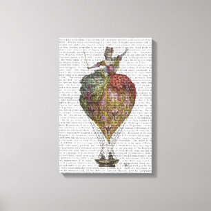 Woman Hot Air-ballon Canvas Afdruk