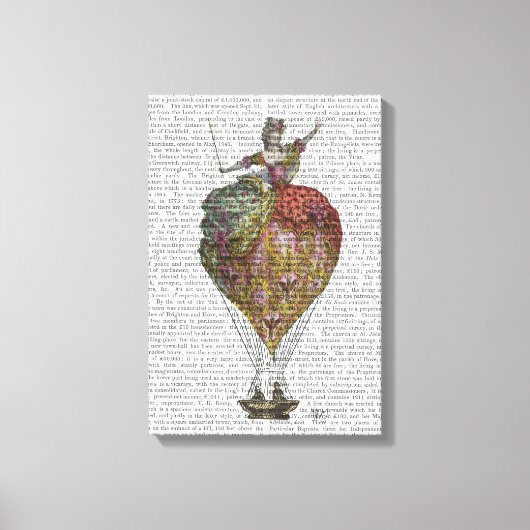 Woman Hot Air-ballon Canvas Afdruk (Voorkant)