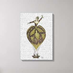 Woman Hot Air-ballon Canvas Afdruk