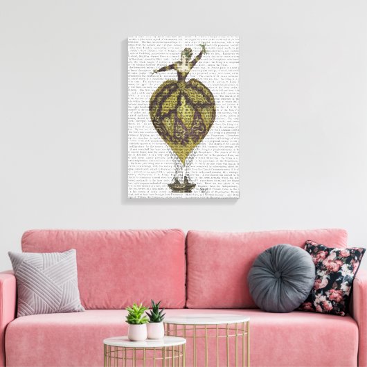 Woman Hot Air-ballon Canvas Afdruk (Insitu (Woonkamer))