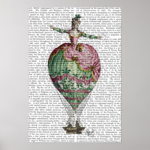 Woman Hot Air-ballon Poster