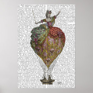 Woman Hot Air-ballon Poster