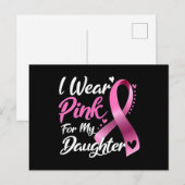 Woman I Wear Pink For My Daughter Breast Cancer Aw Briefkaart (Voorkant / Achterkant)