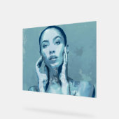 "Woman in Blue" Acryl Bord (Hoek)