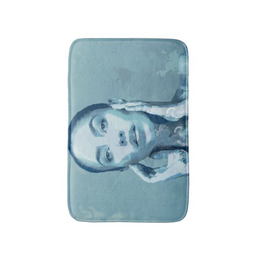 "Woman in Blue" Badmat (Voorkant Verticaal)