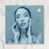 "Woman in Blue" Bedankjes Labels (Achterkant)