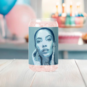 "Woman in Blue" Blikvorm Glas