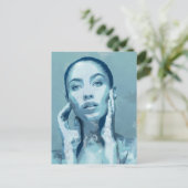 "Woman in Blue" Briefkaart (Staand voorkant)