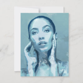 "Woman in Blue" Briefkaart