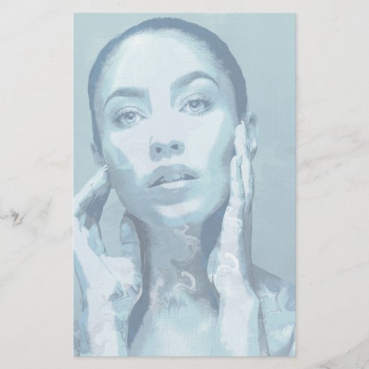 "Woman in Blue"  Briefpapier (Voorkant)