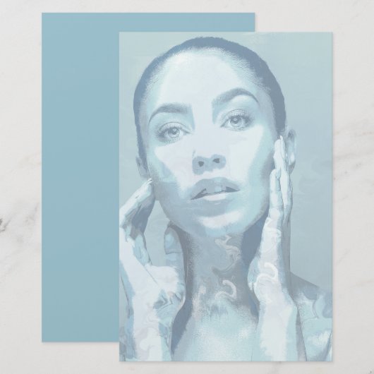 "Woman in Blue" Briefpapier (Voorkant / Achterkant)