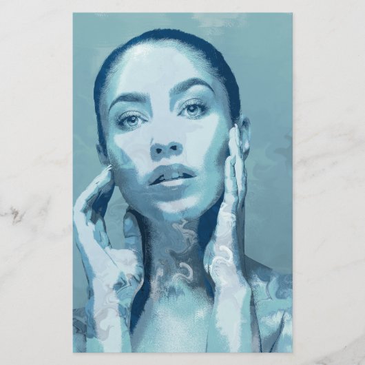 "Woman in Blue"  Briefpapier (Voorkant)