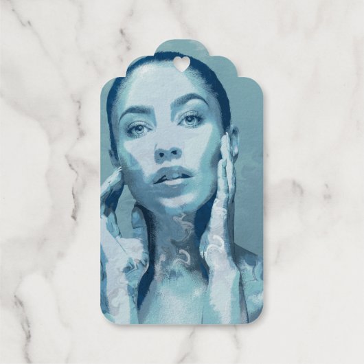 "Woman in Blue" Cadeaulabels (Achterkant)