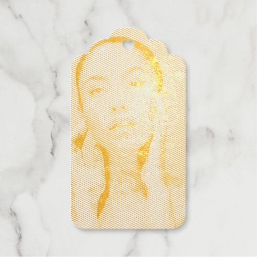 "Woman in Blue" Cadeaulabels (Voorkant)