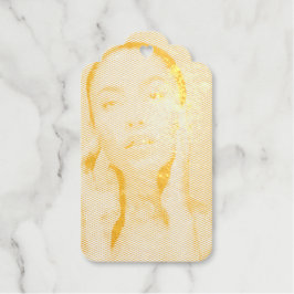 "Woman in Blue" Cadeaulabels