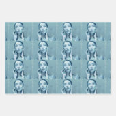 "Woman in Blue" Cadeaupapier Vellen Set (Voorkant 2)