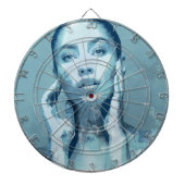 "Woman in Blue" Dartbord (Voorkant)