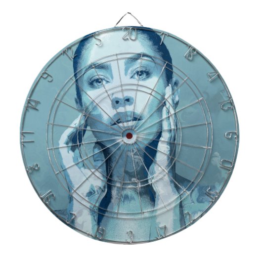 "Woman in Blue" Dartbord (Voorkant)