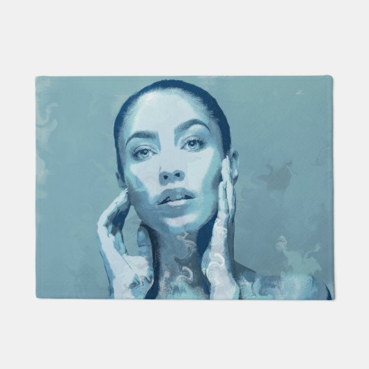 "Woman in Blue" Deurmat (Voorkant)