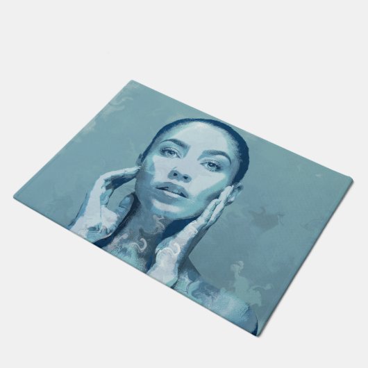 "Woman in Blue" Deurmat (Schuin)