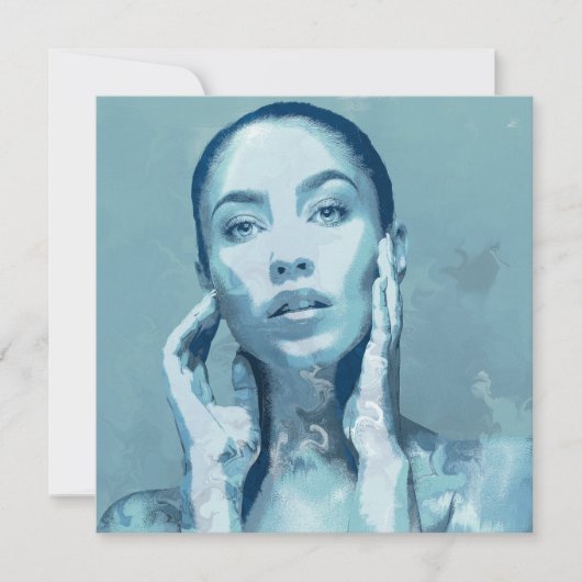 "Woman in Blue" Enkele kaart (Voorkant)