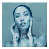 "Woman in Blue" Glossy Poster (Voorkant)