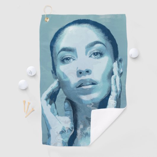 "Woman in Blue" Golfhanddoek (Insitu)