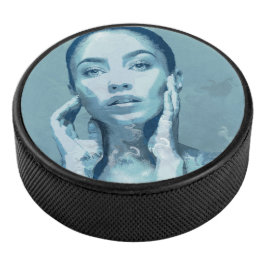 "Woman in Blue" Hockey Puck