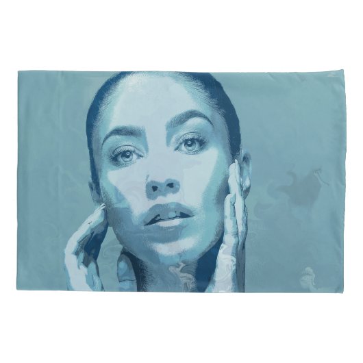 "Woman in Blue"  Kussensloop (Achterkant)