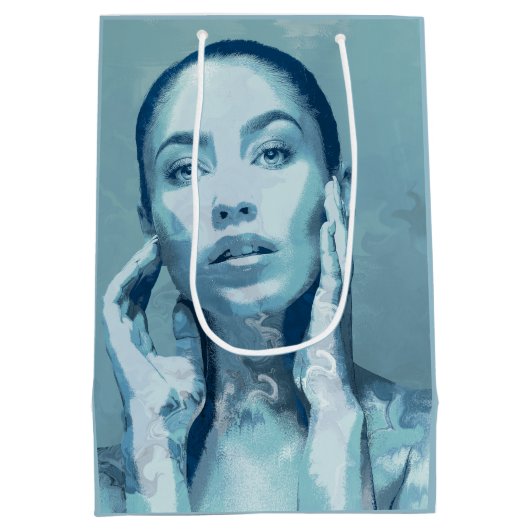 "Woman in Blue" Medium Cadeauzakje (Achterkant)