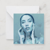 "Woman in Blue" Notitiekaartje (Voorkant)