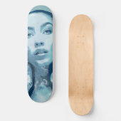 "Woman in Blue" Persoonlijk Skateboard (Voorkant)