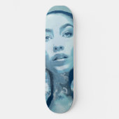 "Woman in Blue" Persoonlijk Skateboard (Voorkant)