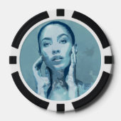 "Woman in Blue" Poker Chips (Voorkant)