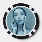 "Woman in Blue" Poker Chips (Achterkant)