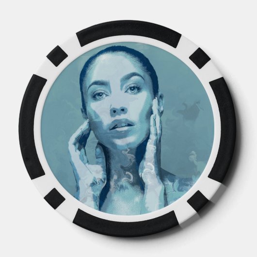 "Woman in Blue" Poker Chips (Achterkant)