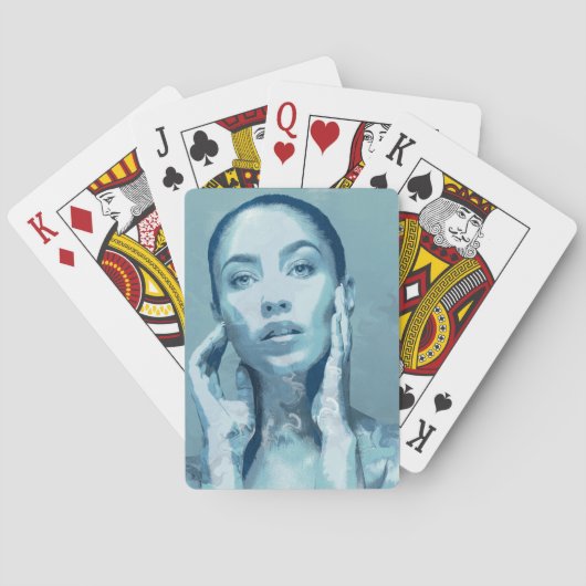 "Woman in Blue" Pokerkaarten (Achterkant)