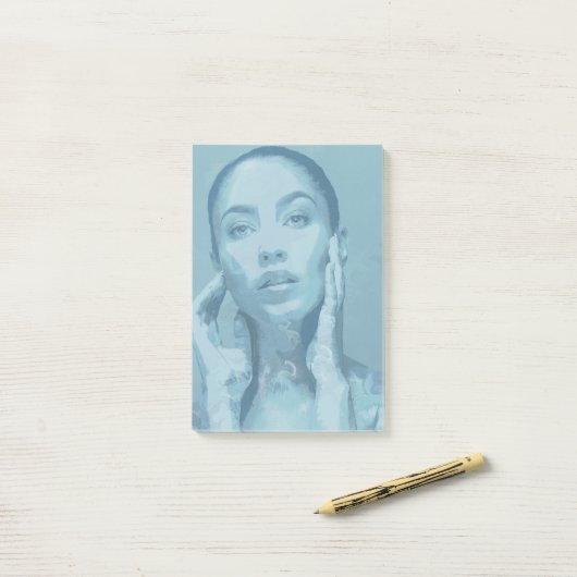 "Woman in Blue" Post-it® Notes (Op bureau)