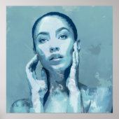 "Woman in Blue" Poster mat (Voorkant)